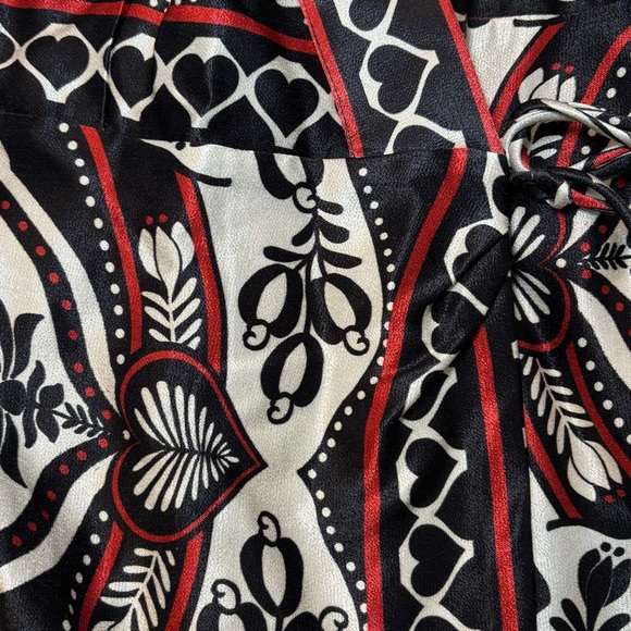 Farm Rio Passion Scarf Print Wrap Mini Dress Women's Medium New with Tags - Picture 10 of 14